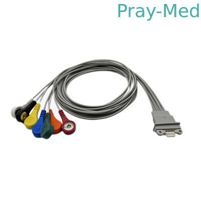 comprar Schiller Medilog AR12 más 7 el conector rápido de la ventaja ECG Holter Patient Cable 1m Fabricación en línea