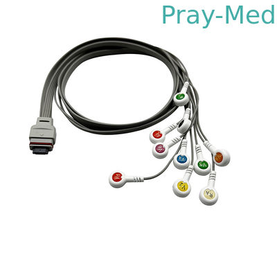 comprar Nihon Kohden Holter Cable de ECG 10 plomo para el grabador RAC-2512 1m chaqueta TPU Fabricación en línea
