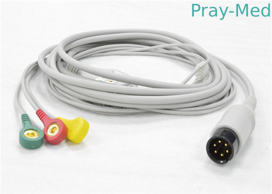 comprar Cable de alambres médico de ventaja de Ecg, cable protegido ventaja paciente del diámetro Ecg de 5.0m m Fabricación en línea