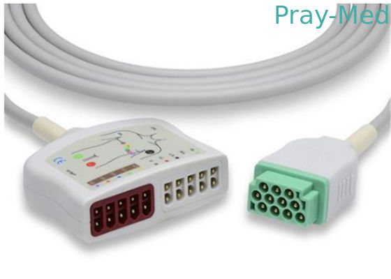 comprar Cable del ECG de 10 ventajas para la longitud médica del respondedor 2000 los 2.4m de GE de la serie solar Fabricación en línea