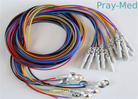 comprar Casquillo colorido del electrodo de Eeg con los alambres de ventaja coloridos de Eeg 10pcs/sistema Fabricación en línea