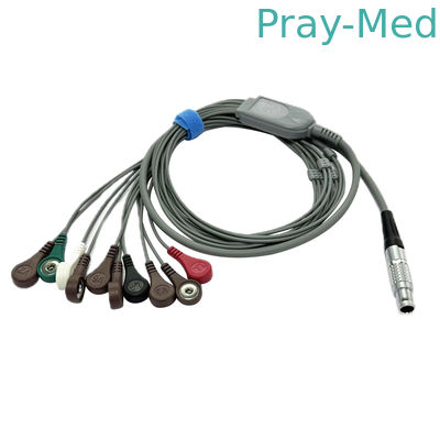 comprar Compatible Landcom 10 conductores de grabación ECG Holter Cable snap, conector de 10 pines Fabricación en línea