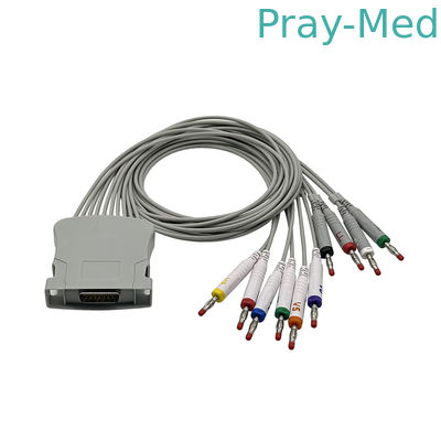 comprar Cable de ECG compatible con Midmark con 10 cables de plomo de plátano 3-100-0203 Fabricación en línea