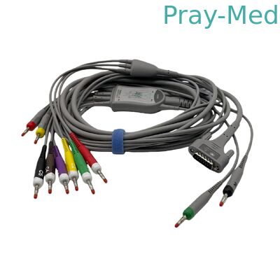 comprar Edan SE-1515 DX12 Cable EKG con alta conductividad, conector banano estándar y material TPU duradero de grado médico Fabricación en línea