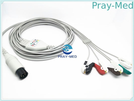 comprar Cable los 3.6m Grey White Color de Zoll Ecg de la ventaja de Pin Welch Allyn 5 de la ronda 6 Fabricación en línea