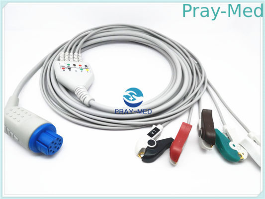 comprar El cable paciente de una pieza tres de Ohmeda ECG del DATEX lleva alrededor del conector pin 10 Fabricación en línea