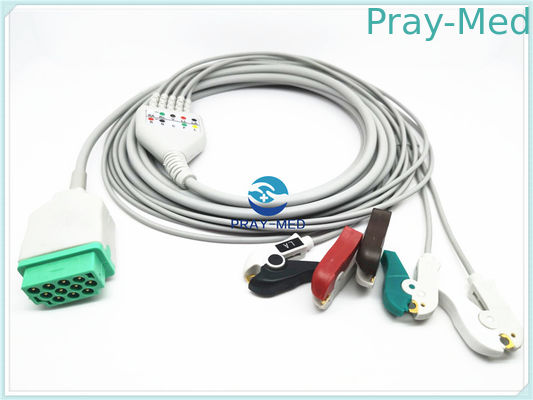 comprar Los cables de GE Ecg del paciente, 5 llevan estándar de una pieza del CE/ISO del cable de GE ECG Fabricación en línea