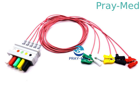 comprar 8 cable de Ecg de la ventaja del Pin HP 5, M2406A/longitud del cable los 3.6m del tronco de M1733a Ecg Fabricación en línea