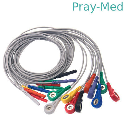 comprar Cable paciente de las ventajas TPU de Holter Record 10 del dinar 1,5 para la máquina de Ecg Fabricación en línea