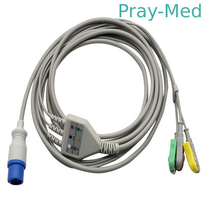 comprar los 3.6m que 3 llevan 6pin directo conectan el cable y el leadwire de Ecg para la broche/el clip Fabricación en línea