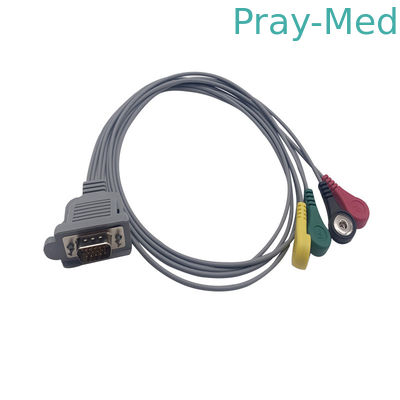 comprar Conector paciente del cable los 0.9m Holter Cable Snap Clip Banana de las ventajas ECG del DMS 4 Fabricación en línea
