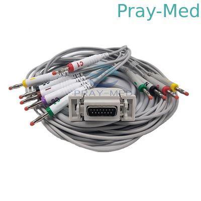 comprar Cable del ECG de la ventaja de Siemens/de Hellige 10 con el plátano 4,0 los 3.6m AHA/IEC Fabricación en línea