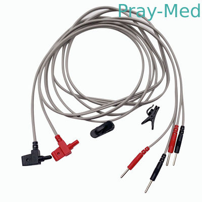 comprar Cable paciente de ECG para los dispositivos de NMES que tragan el pvc del alambre el 1.5m de la terapia blanco o el otro color Fabricación en línea