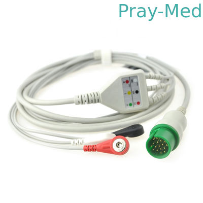 comprar cable de Spacelabs Ecg del diámetro de 4.0m m, cable de 3/5Lead 17pin Ecg con el alambre de ventaja Fabricación en línea