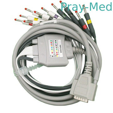 comprar El ECG de la ventaja de Zoncare 10 telegrafía el conector del DB 36pin de Grey With Banana 4.0m m Fabricación en línea