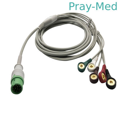 comprar Cable y Leadwires de la ventaja 12pins 5 ECG del gris C30 C40 los 3.6m para Comen Fabricación en línea