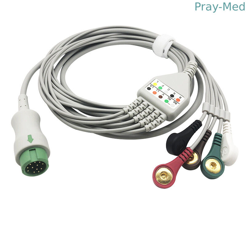 Compatible Mindray IMEC T5/T8 3-Lead ECG EKG Cable – AHA Snap, Alpta EG0069A