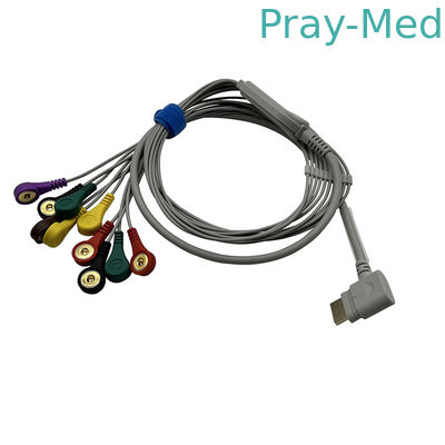Extremo rápido material el 1.1m de la ventaja ECG Holter Cable Grey TPU de Rencare 10