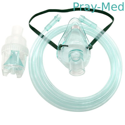 Material no tóxico pediátrico del PVC de la máscara del nebulizador de Oxyaider con tubería y la cámara
