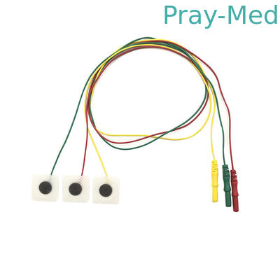 Compatibles ECG desechables cables de conducción electrodo 3 conduce IEC paquete individual