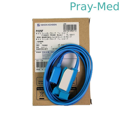 TL-201T original Nihon Konden P225F Clip de dedos para adultos SpO2 Sensor TPU azul