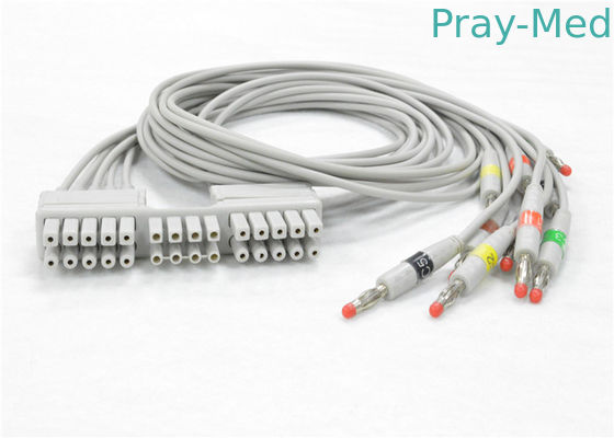 Mortara Eli230 ECG/cable del ECG con 10 el material 9293-046-60 de los alambres de ventaja TPU