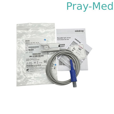 Mindray 512FLL Sensor de SpO2 reutilizable de 6 pines para dedos de adultos 040-001403-00