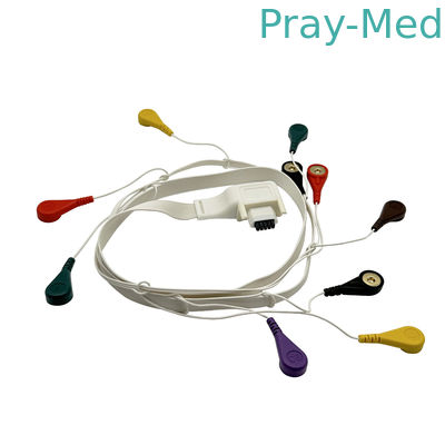 10 Cable Holter para el ECG del paciente para Mortara T12 10PIN