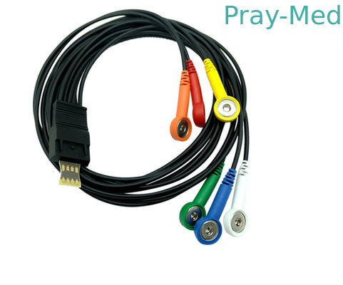Cable del electrodo de la ventaja el 1.1m Ecg de Schiller 6 para MT-200 MT-101