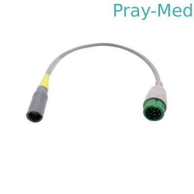 Alambre Grey Color de la extensión del sensor del cable Spo2 del adaptador de Comen 12 Pin Spo 2
