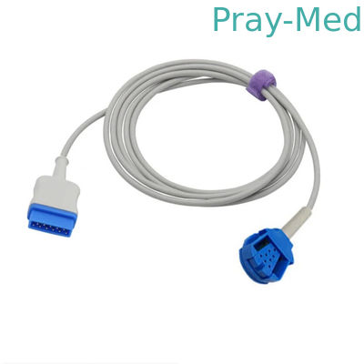 OXY ES3 los 2.4m 11 conector cerrado de GE del cable de extensión de Pin Spo 2 solo