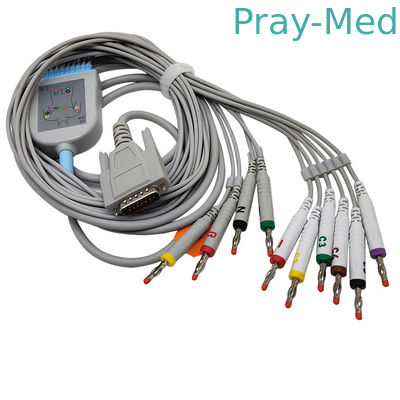 El cable pediátrico SE-12 del ECG de Edan de 10 ventajas expresa la chaqueta de SE-1200 los 3.6m TPU