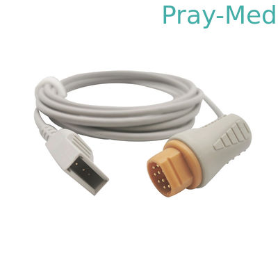 Cable compatible el 13ft del adaptador de Fukuda Denshi IBP del conector de Utah