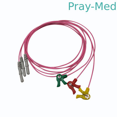 tipo Leadwire paciente del dinar de 3Lead 5Lead de la chaqueta del cable TPU del IEC AHA ECG